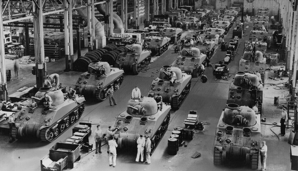 Tanks produced in Detroit during WWII.
