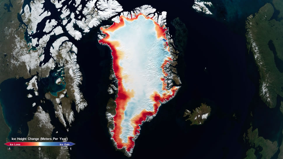 NASA image of Greenland.