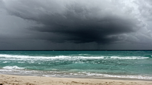 A storm forms off the Cape Verde Islands coast.